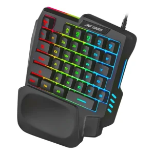 One-Handed RGB Gaming Keyboard – 35-Key Mini Backlit Ergonomic Game Controller for PC
