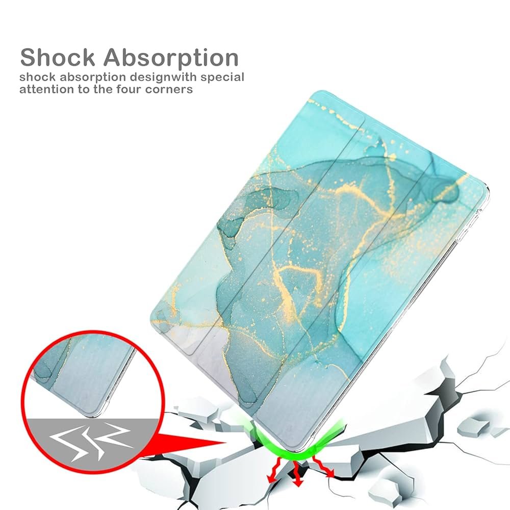 Flip Case Cover for iPad 10.2 Inch – Mint Marble