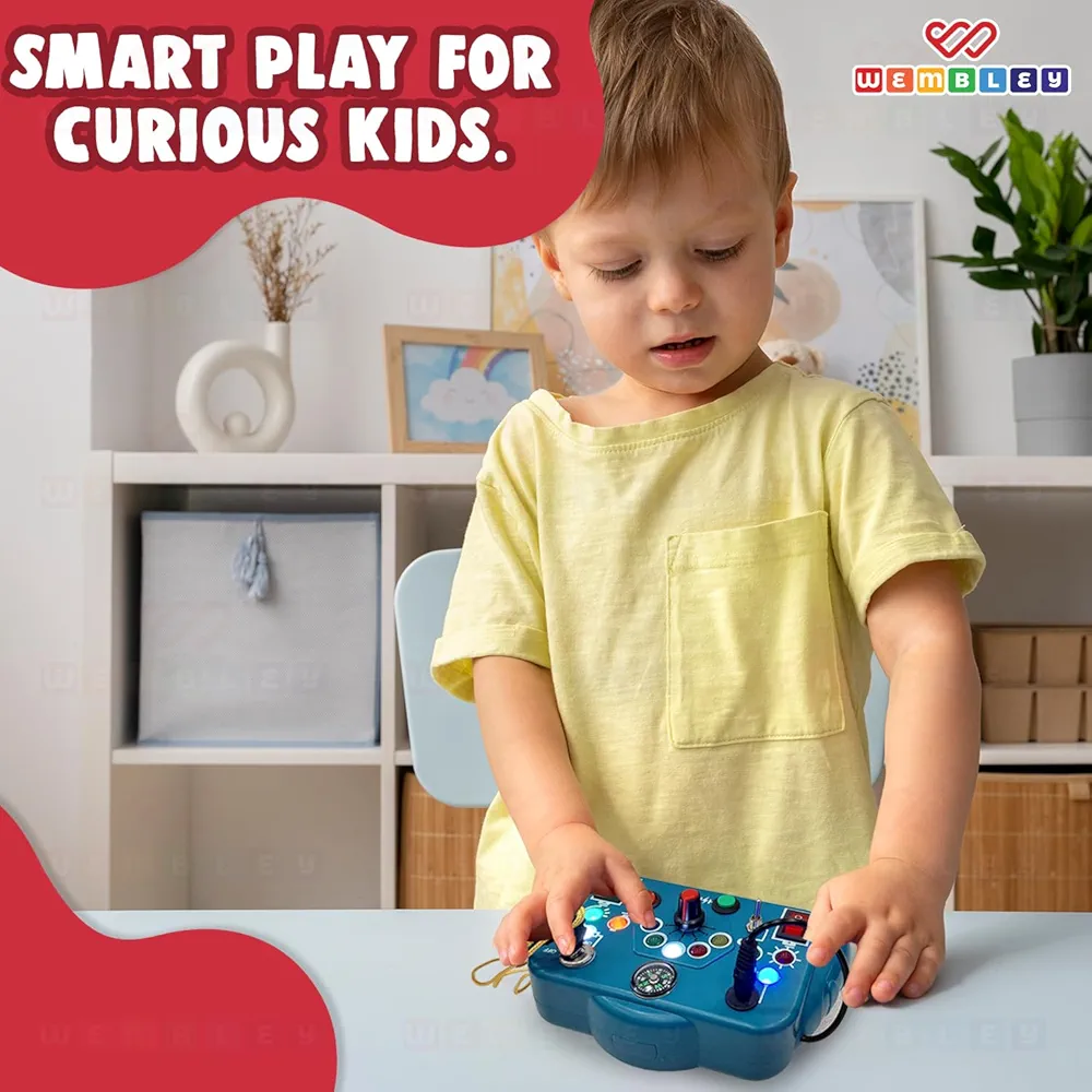 Busy Board Switch Light Game – Montessori Interactive Toy