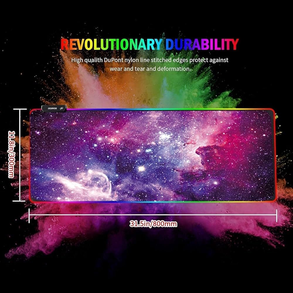 Large Gaming Mouse Pad RGB - Extended Glowing Led Keyboard Mouse