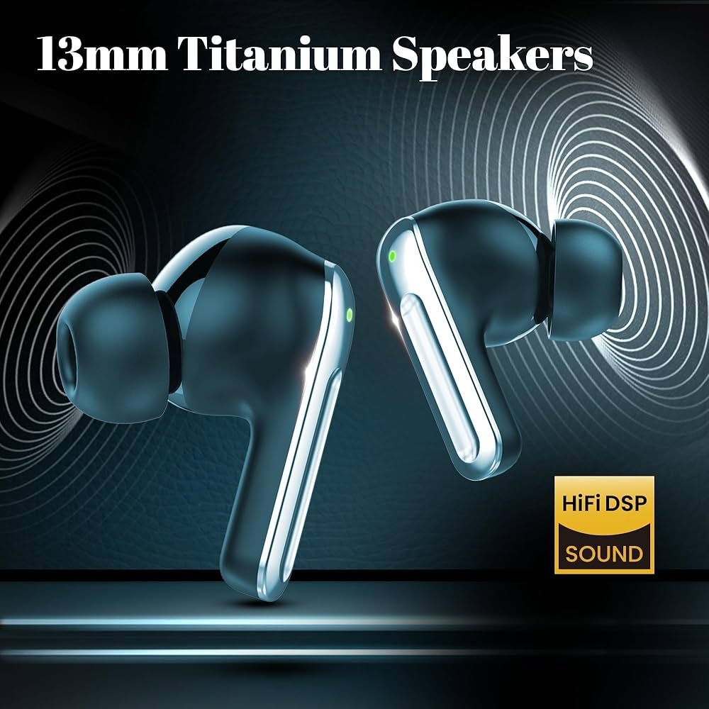 True Wireless In-Ear Earbuds with 24-Bit Lossless Spatial Audio, 70H Playtime, Fast Charging & 4-Mic ENC (Cobalt Blue)