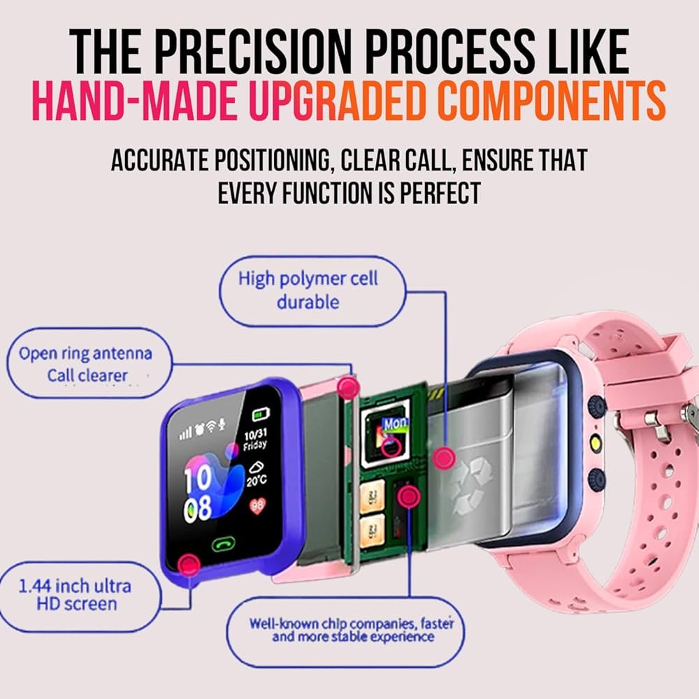 2G SIM Card Smart Watch for Kids with GPS, Music & Calling