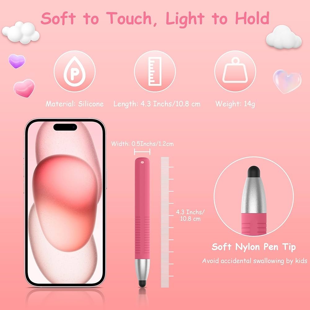 Kid Stylus Pens for Touch Screen Devices – Compatible with Amazon Fire Kids Tablets