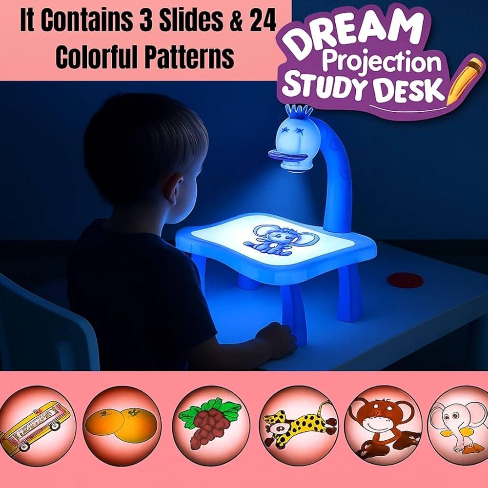 Drawing Projector Table Set Blue Led
