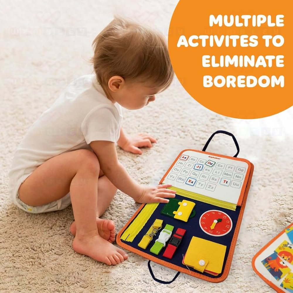 Busy Board Activity Binder – Interactive Montessori Toy