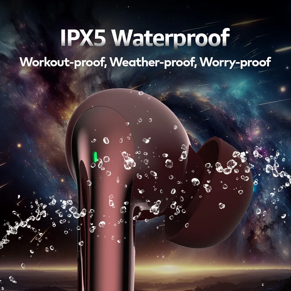 Cranberry TWS Earbuds with 25dB ANC, 50Hrs Playtime, AI ENC Mic, 10mm Drivers, IPX5 & Fast Charging – Bluetooth v5.3 Wireless In-Ear Earphones