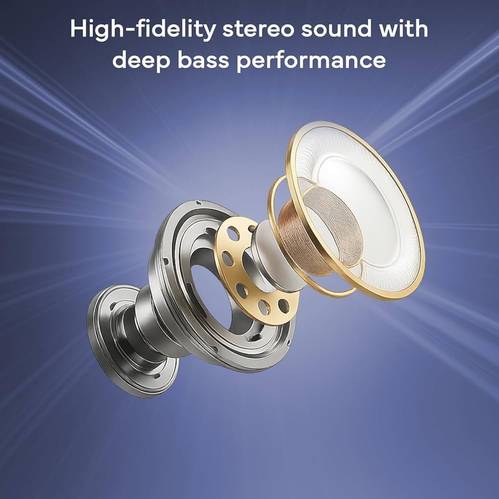 Bluetooth TWS Earbuds | Up to 60H Playtime | Dual Device Pairing | Fast Type-C Charging | Touch Controls | Deep Bass | Voice Assistant Support | IPX4 Sweat Resistant | True Wireless (Blue)