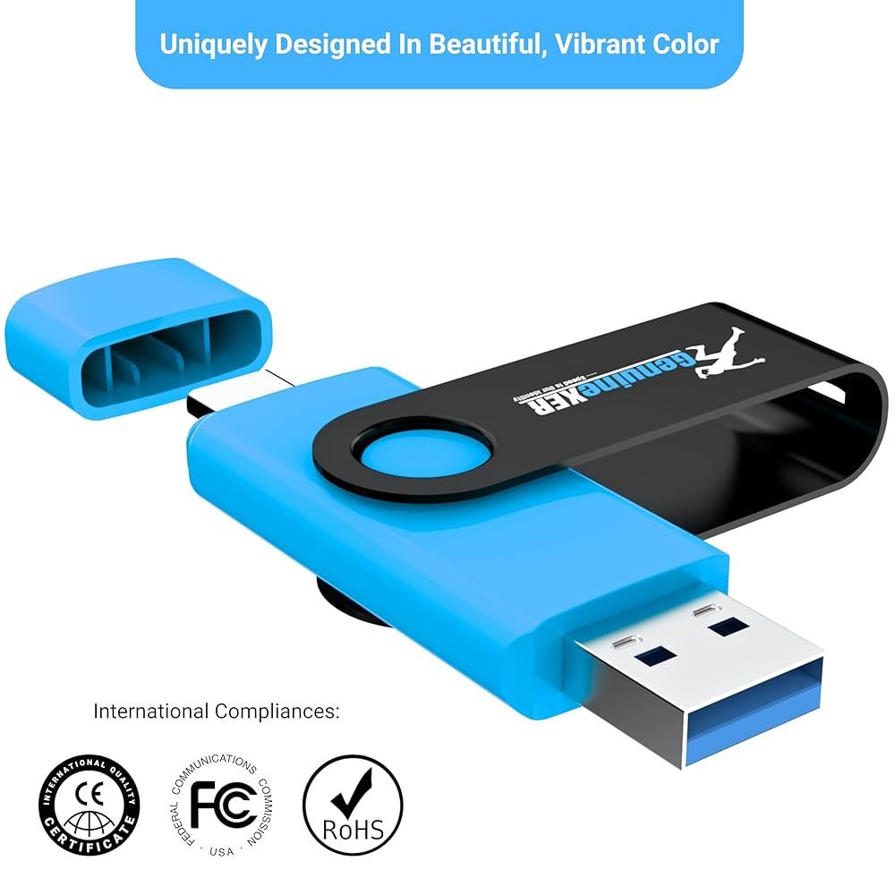 Premium 2-in-1 Stylish 64GB USB-C & USB 3.0 Flash Drive