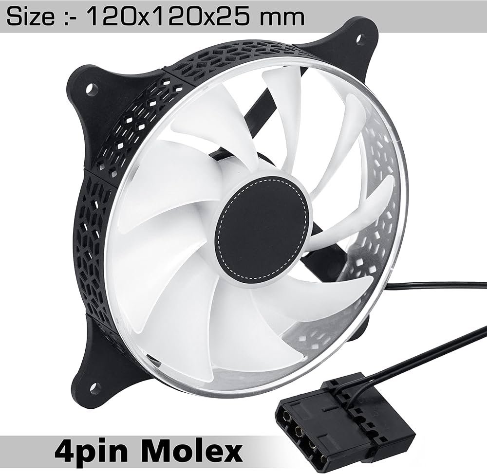 3 Pack RGB LED Series 120mm Case Fan For Pc