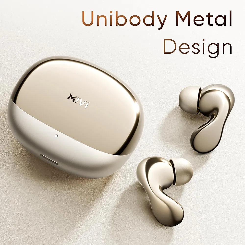Mivi Superpods Immersio Wireless In-Ear Earbuds with Dolby Audio, 3D Soundstage & AI-ENC Mic (Wishful Champagne)