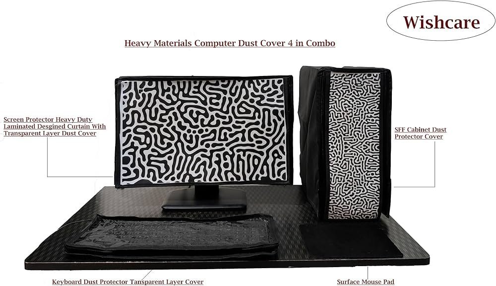 24_ LED-LCD Computer 4 in 1 Dust Cover Combo Heavy Duty