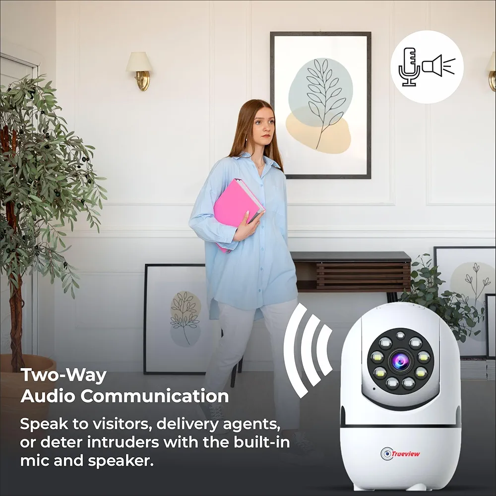 2MP Smart Wi-Fi CCTV Home Security Camera – Pan & Tilt 360°, Color Night Vision, 2-Way Talk, Motion Detect, SD Card & Cloud Support