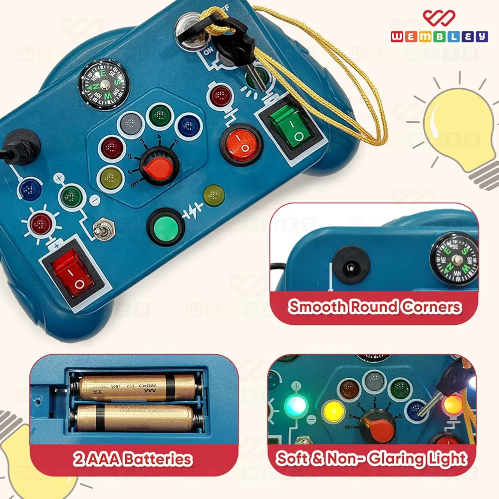 Busy Board Switch Light Game – Montessori Interactive Toy