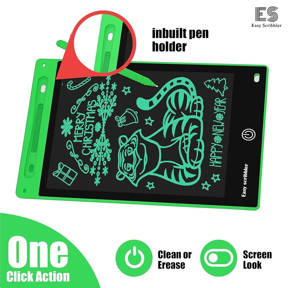 12 Inch LCD Writing Tablet for Kids – Green, Reusable
