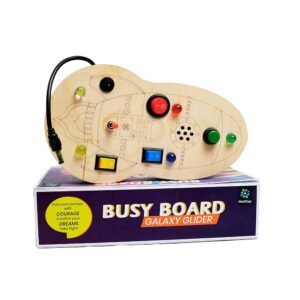 Galaxy Glinder Busy Board for Toddlers – Rocket Adventure