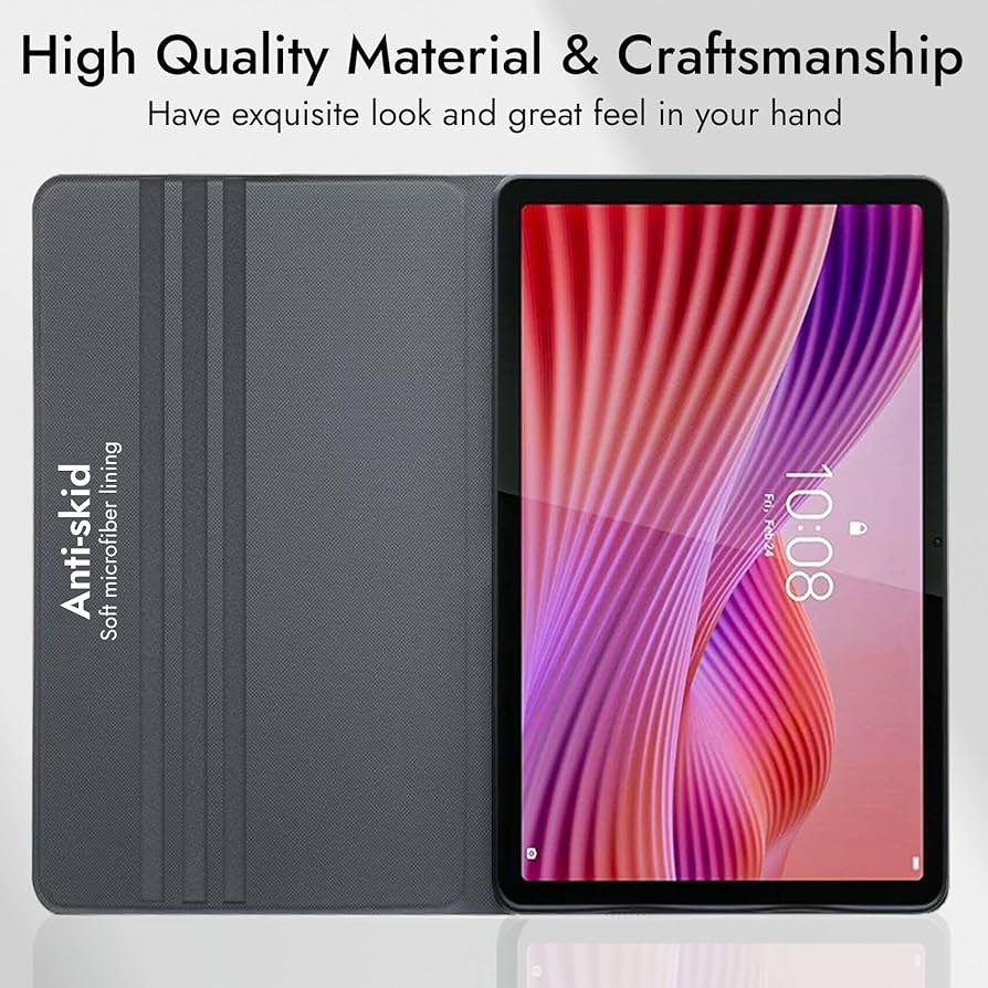 Cover for Lenovo Tab 10.1 Inch 2025 | Eiffel Design Folio Flip Cover Case – Premium Faux Leather Stand Case