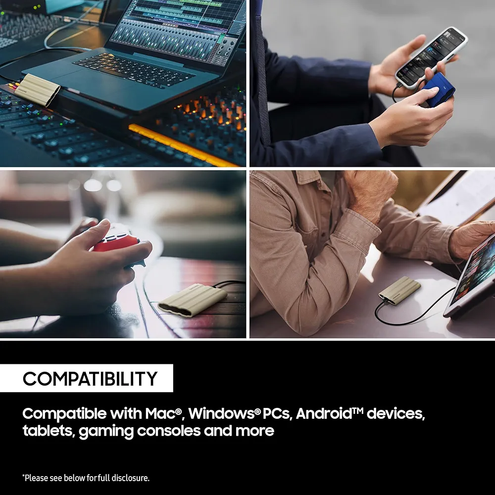 T7 Shield 1TB Portable SSD – USB 3.2, Rugged & Durable