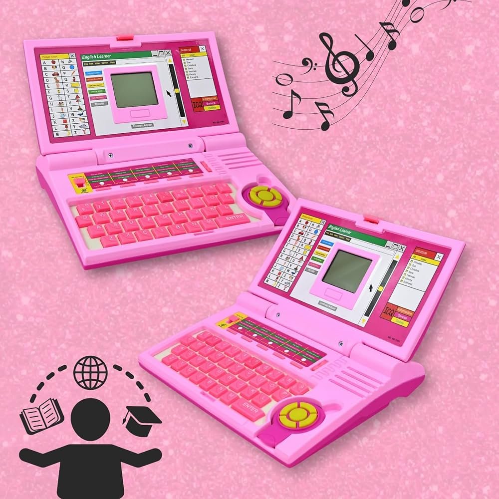 Educational Laptop Computer Toy for Kids – Pink