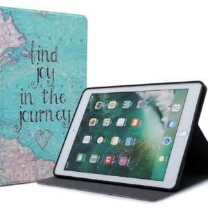 Smart Flip Case Cover for iPad 9.7 Inch (2018/2017, iPad Air 2, iPad Air) – Find You Design, Soft TPU