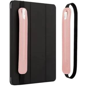 Apple Pencil Cover Sleeve – PU Leather Pouch for 1st & 2nd Generation Apple Pencil, Elastic Holder for iPad & Tablets (Pink)