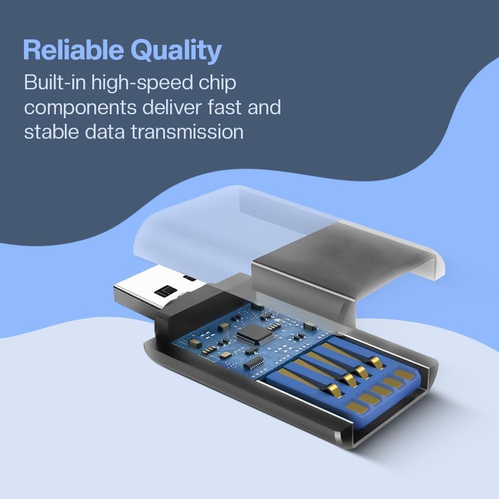 USB A to Type-C & Lightning Converter OTG (Pack of 2) | USB 3.0 | High-Speed Data Transfer | Plug & Play