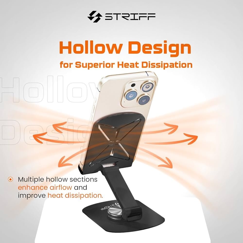 Mobspin 360° Rotating Metal Phone Stand – Black