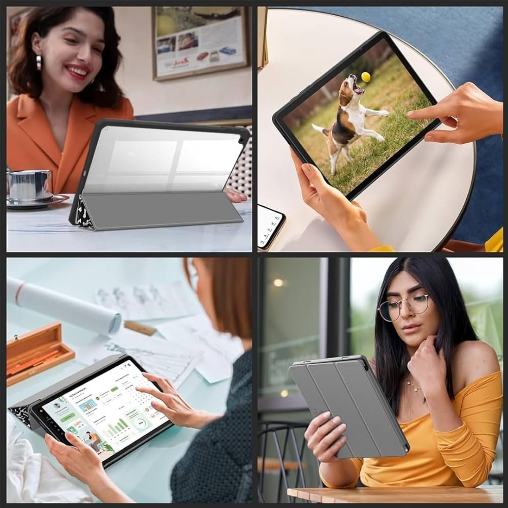 Smart Cover with Transparent Back for iPad 10.2 Inch (2021/2020/2019) – Composition Book Design