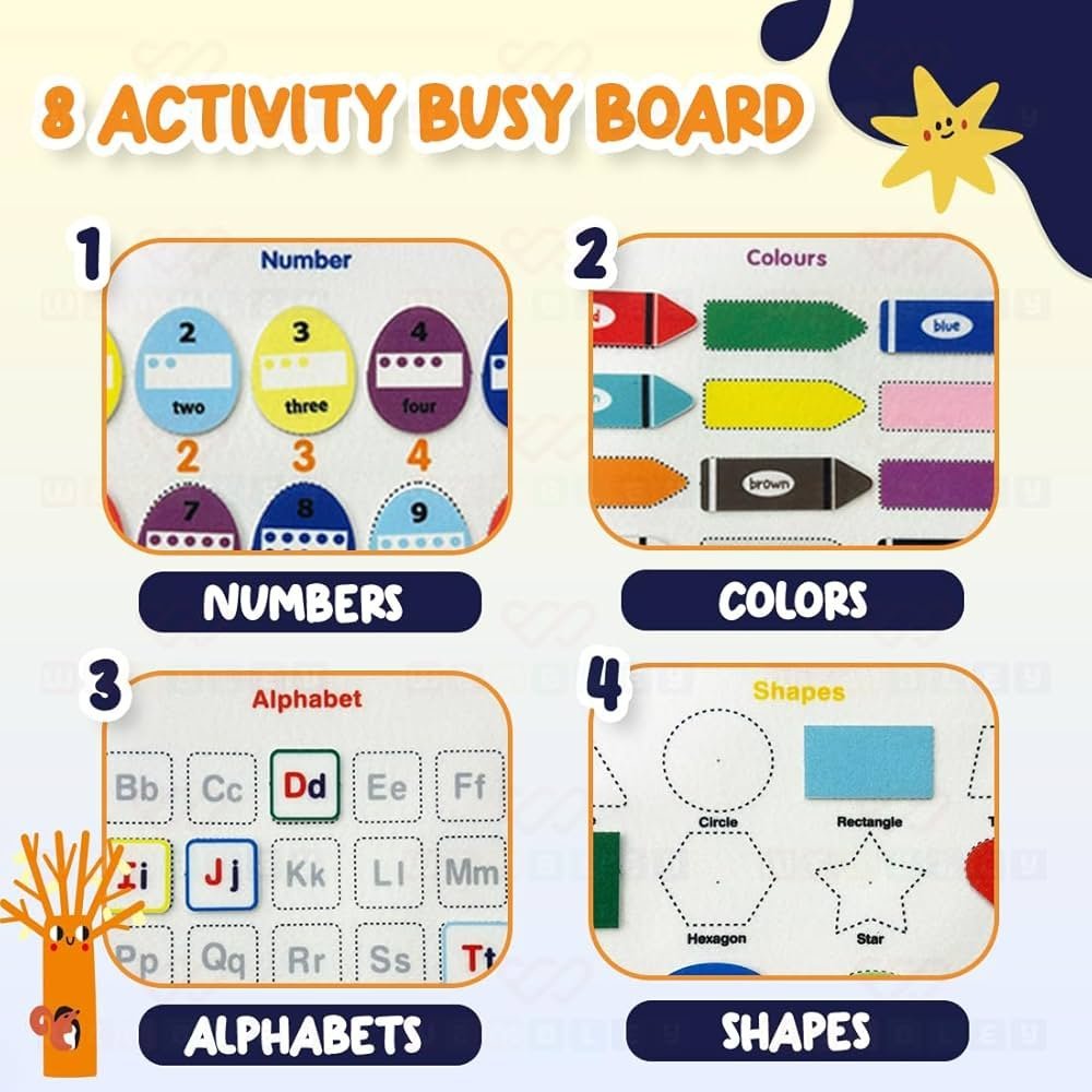 Busy Board Activity Binder – Interactive Montessori Toy