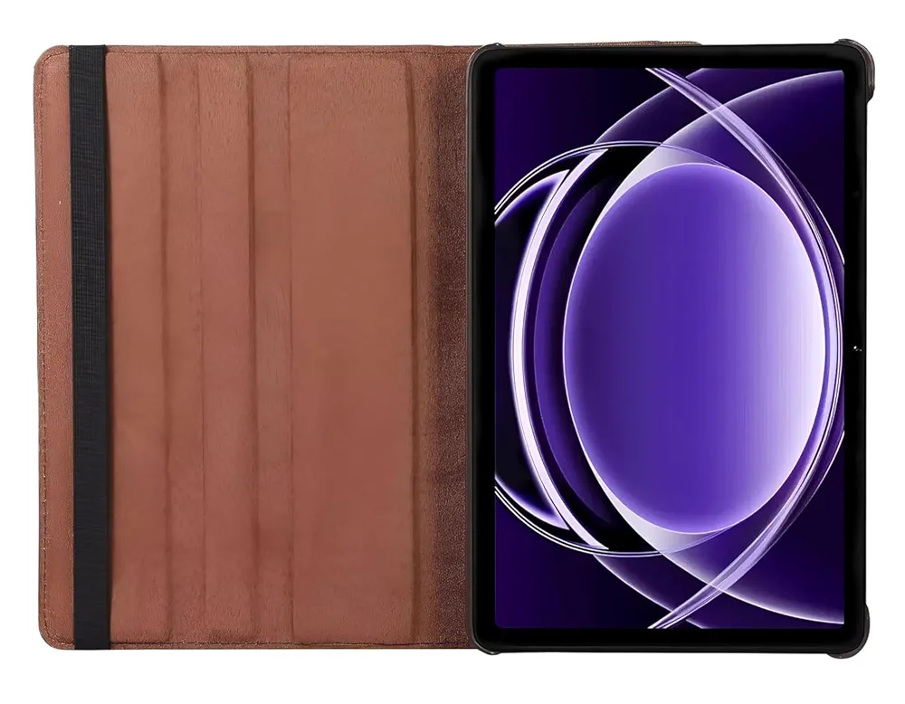 Cover for Lenovo Tab 10.1 Inch 2025 | Brown 360° Rotatable Smart Flip Case with Stylus Pen Holder