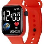 Luminous LED Display Fashionable Watch – Red Strap