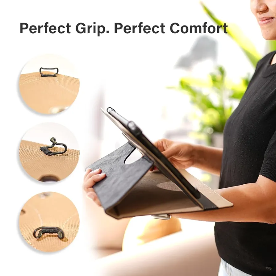 Tab 10.1" Black Premium PU Leather Flip Cover – Multi-Angle Stand