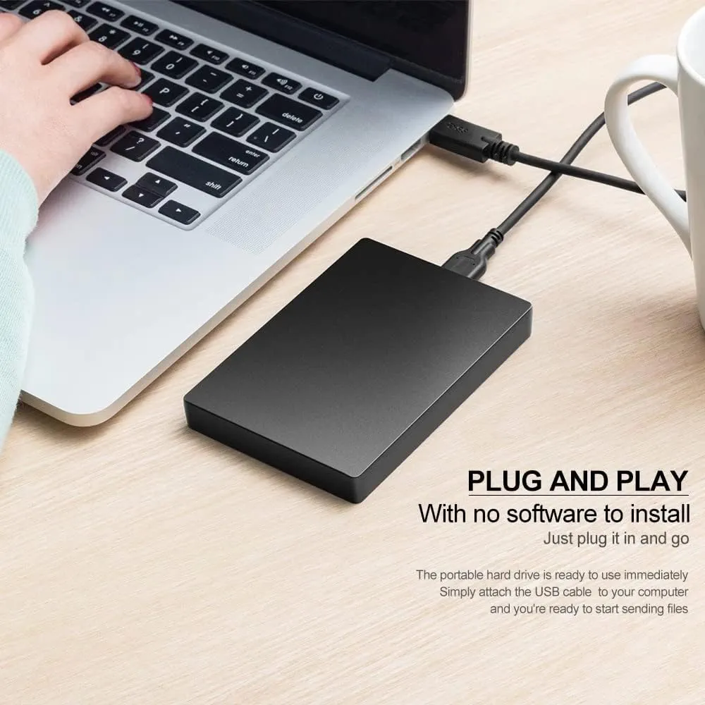 500GB External Portable 2-in-1 Type-C Hard Drive
