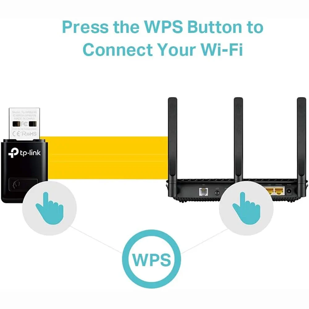 Wi-Fi Dongle 300 Mbps Mini USB Adapter | Wireless Network Adapter for PC & Laptop | Windows/Mac/Linux