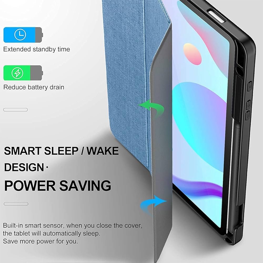 Case for Samsung Galaxy Tab S6 Lite – Light Blue with Built-in S Pen Holder