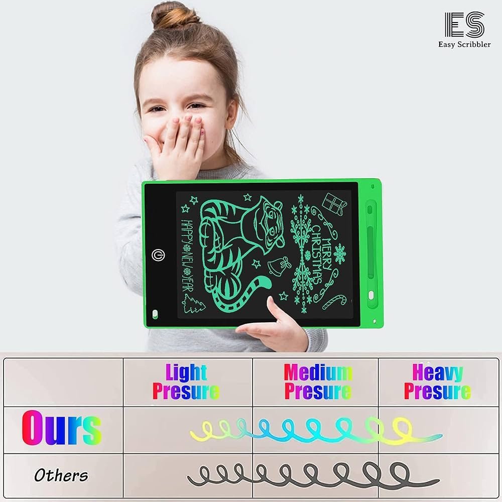 12 Inch LCD Writing Tablet for Kids – Green, Reusable