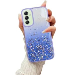 Compatible Samsung Galaxy A14 5G | Non-Moving Glitter TPU Shockproof Case for Girls & Women – Purple