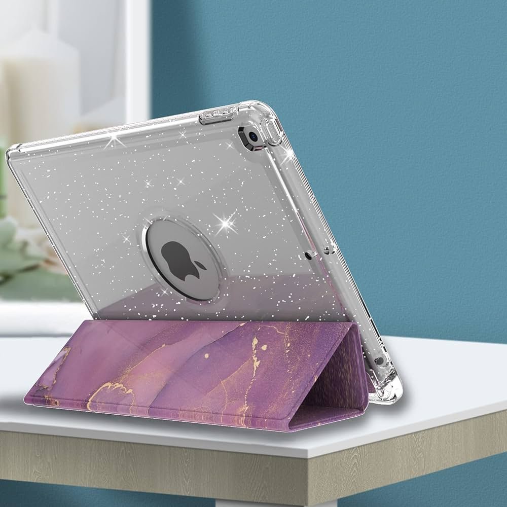 Flip Case Cover for iPad 10.2 Inch – Purple Marble