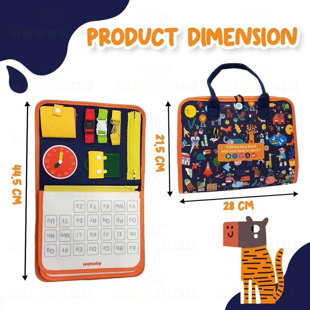 Busy Board Activity Binder – Interactive Montessori Toy