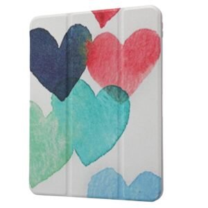 Smart Cover with Transparent Back for iPad 10.2 Inch (2021/2020/2019) – Hearts Design