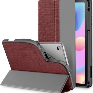 Case Cover with Pencil Holder for Samsung Galaxy Tab S6 Lite 10.4" SM-P610/P615 2020 | Auto Wake & Sleep | Wine Red